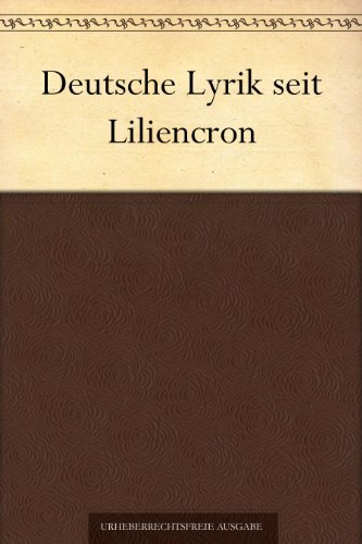 Deutsche Lyrik seit Liliencron